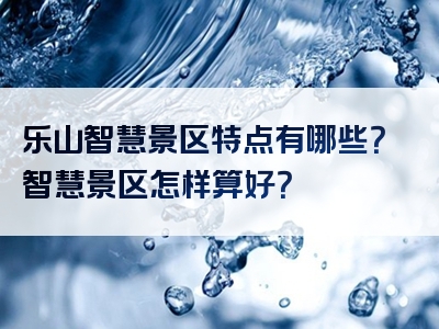 乐山智慧景区特点有哪些？智慧景区怎样算好？