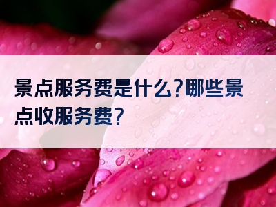 景点服务费是什么？哪些景点收服务费？