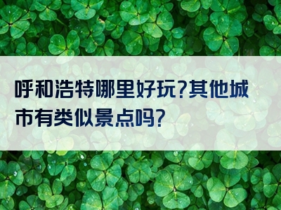 呼和浩特哪里好玩？其他城市有类似景点吗？