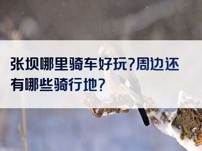张坝哪里骑车好玩？周边还有哪些骑行地？