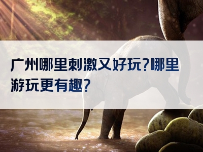 广州哪里刺激又好玩？哪里游玩更有趣？
