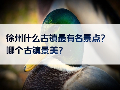 徐州什么古镇最有名景点？哪个古镇景美？
