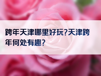跨年天津哪里好玩？天津跨年何处有趣？