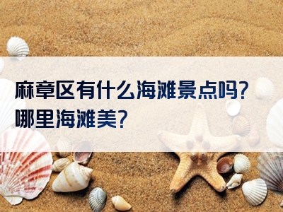 麻章区有什么海滩景点吗？哪里海滩美？