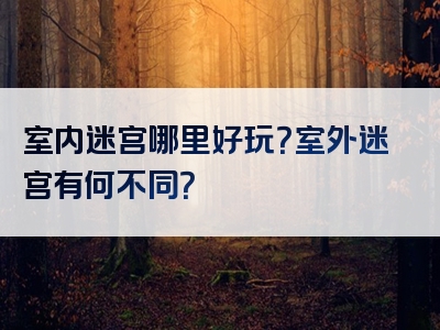 室内迷宫哪里好玩？室外迷宫有何不同？