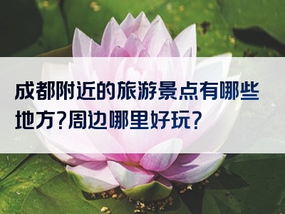 成都附近的旅游景点有哪些地方？周边哪里好玩？