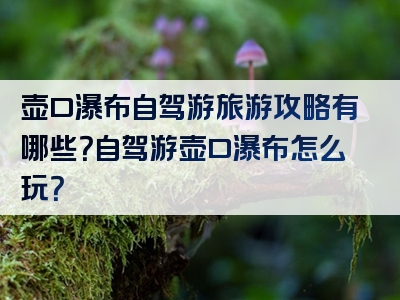 壶口瀑布自驾游旅游攻略有哪些？自驾游壶口瀑布怎么玩？