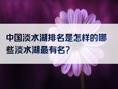 中国淡水湖排名是怎样的哪些淡水湖最有名？