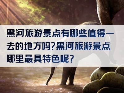 黑河旅游景点有哪些值得一去的地方吗？黑河旅游景点哪里最具特色呢？
