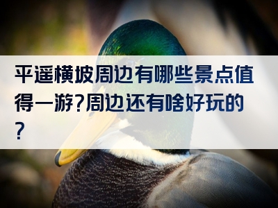 平遥横坡周边有哪些景点值得一游？周边还有啥好玩的？