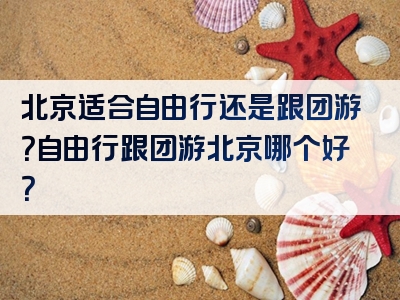 北京适合自由行还是跟团游？自由行跟团游北京哪个好？