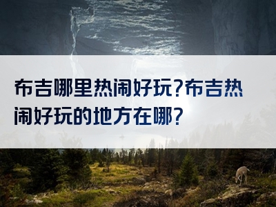 布吉哪里热闹好玩？布吉热闹好玩的地方在哪？