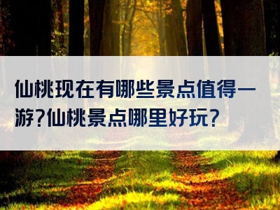 仙桃现在有哪些景点值得一游？仙桃景点哪里好玩？