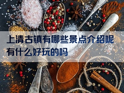 上清古镇有哪些景点介绍呢有什么好玩的吗