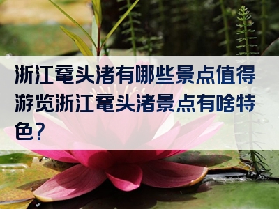 浙江鼋头渚有哪些景点值得游览浙江鼋头渚景点有啥特色？