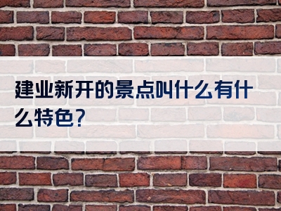 建业新开的景点叫什么有什么特色？