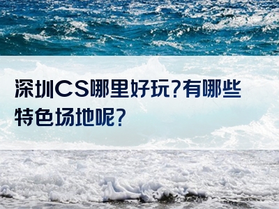 深圳CS哪里好玩？有哪些特色场地呢？