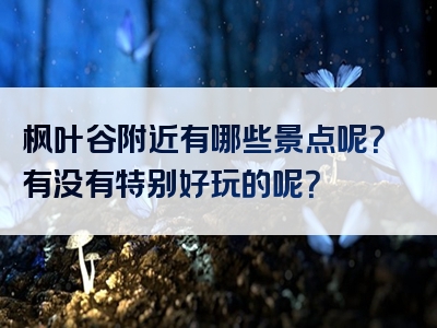 枫叶谷附近有哪些景点呢？有没有特别好玩的呢？