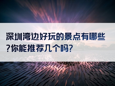 深圳湾边好玩的景点有哪些？你能推荐几个吗？