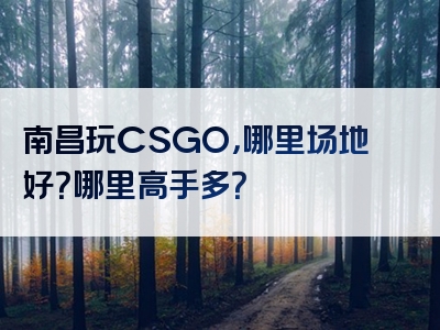 南昌玩CSGO，哪里场地好？哪里高手多？