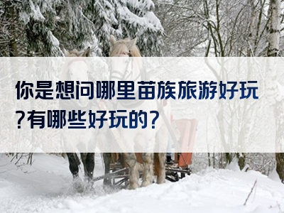你是想问哪里苗族旅游好玩？有哪些好玩的？