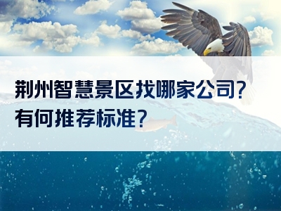 荆州智慧景区找哪家公司？有何推荐标准？