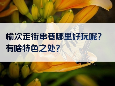 榆次走街串巷哪里好玩呢？有啥特色之处？