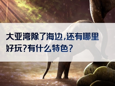 大亚湾除了海边，还有哪里好玩？有什么特色？
