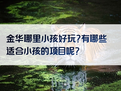 金华哪里小孩好玩？有哪些适合小孩的项目呢？