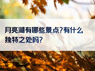 月亮湖有哪些景点？有什么独特之处吗？