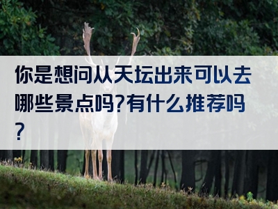 你是想问从天坛出来可以去哪些景点吗？有什么推荐吗？