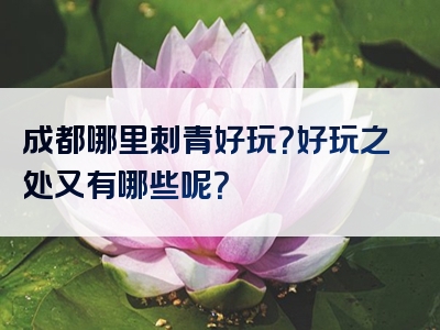 成都哪里刺青好玩？好玩之处又有哪些呢？