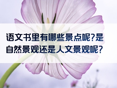 语文书里有哪些景点呢？是自然景观还是人文景观呢？
