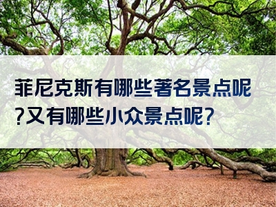 菲尼克斯有哪些著名景点呢？又有哪些小众景点呢？