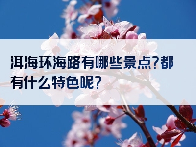洱海环海路有哪些景点？都有什么特色呢？