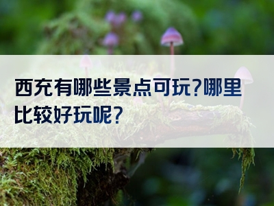 西充有哪些景点可玩？哪里比较好玩呢？