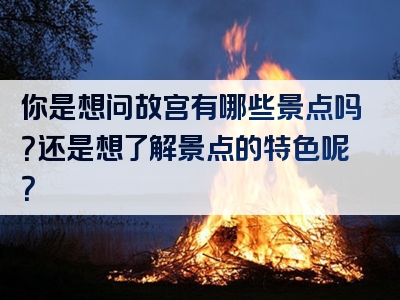 你是想问故宫有哪些景点吗？还是想了解景点的特色呢？