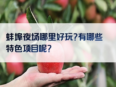 蚌埠夜场哪里好玩？有哪些特色项目呢？