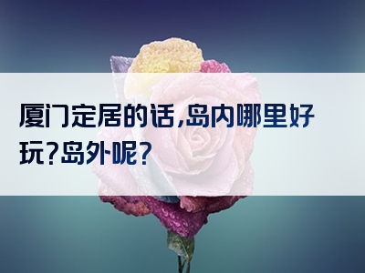 厦门定居的话，岛内哪里好玩？岛外呢？