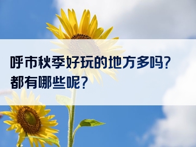 呼市秋季好玩的地方多吗？都有哪些呢？