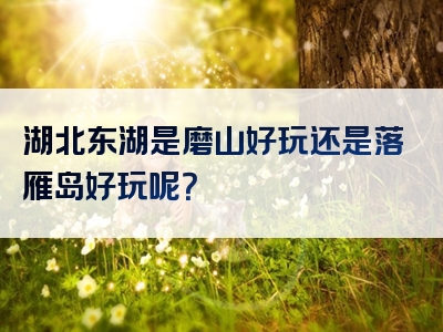湖北东湖是磨山好玩还是落雁岛好玩呢？