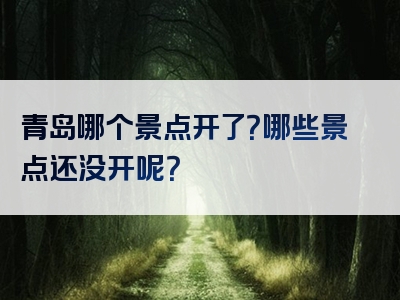 青岛哪个景点开了？哪些景点还没开呢？