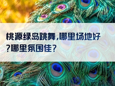 桃源绿岛跳舞，哪里场地好？哪里氛围佳？