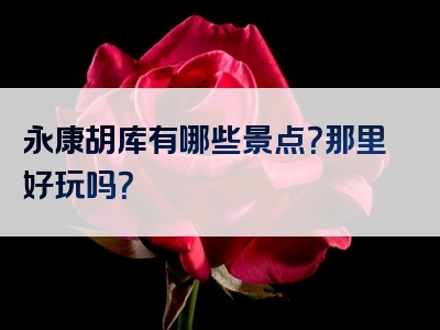 永康胡库有哪些景点？那里好玩吗？