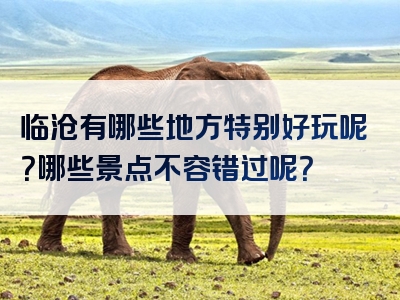 临沧有哪些地方特别好玩呢？哪些景点不容错过呢？